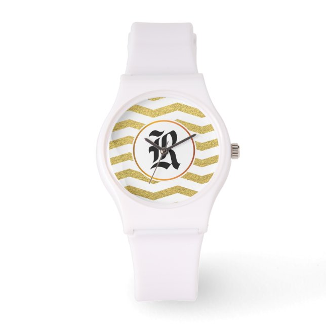 monogram & chevron watch (Front)