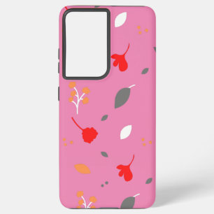 Monogram Chic Flower Pink Samsung Galaxy Case