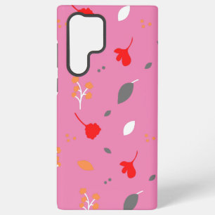 Monogram Chic Flower Pink Samsung Galaxy Case