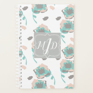 Monogram Chic Rose Floral Planner Design