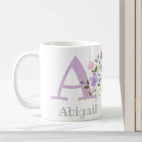 Monogram & Christian Name Abigail Coffee Mug