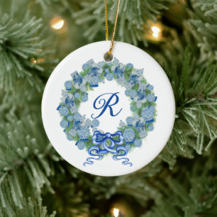 Monogram Christmas Ginger Jar Jars Chinoiserie  Ceramic Tree Decoration