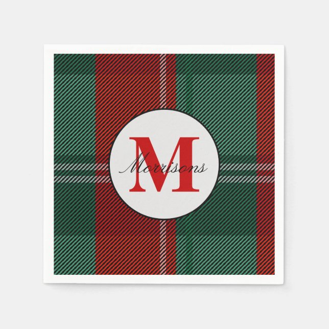 Monogram Christmas Napkin (Front)