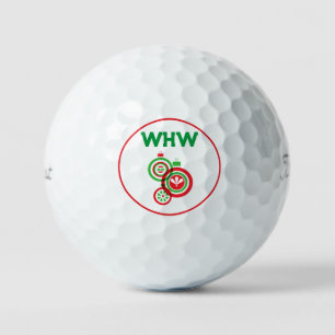 Monogram Christmas Ornament Golf Ball