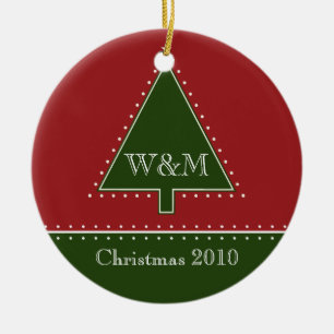 Monogram Christmas Tree Ornament