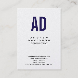 Monogram Chubby Business Card