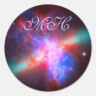 Monogram - Cigar Galaxy - Messier 82 Classic Round Sticker