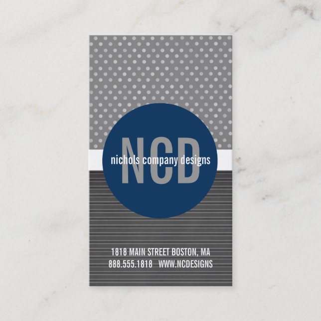 Monogram Circle Business Cards (Front)