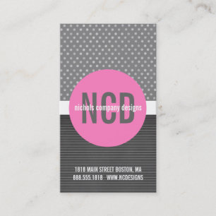 Monogram Circle Business Cards