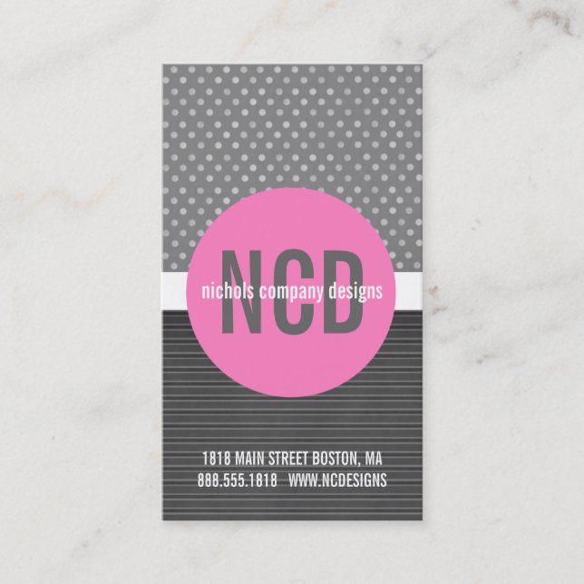 Monogram Circle Business Cards (Front)