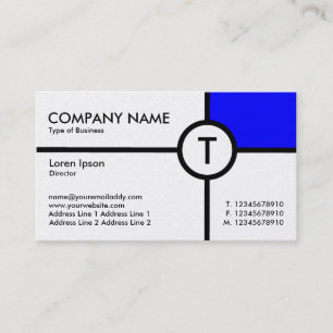 Monogram Circle Cross (Blue) - Platinum Business Card