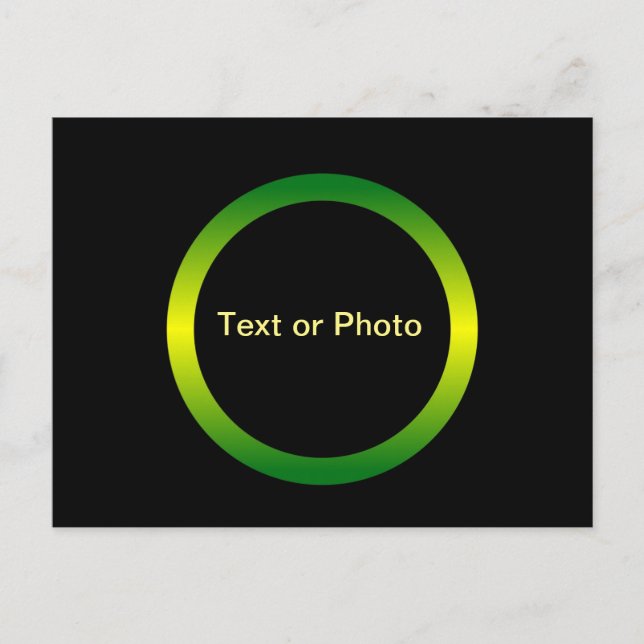 Monogram Circle Postcard (Front)