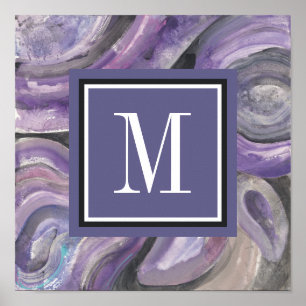 Monogram   Circle Rain Poster