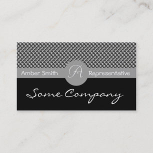 Monogram Circle Top Border Collection Business Card