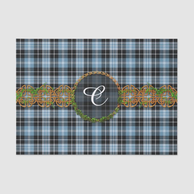 Monogram Clark Tartan Tissue Paper (Front)