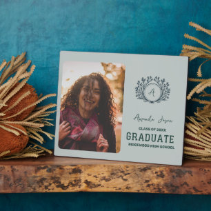 Monogram Class of  2025 Grad Photo Announcement Plaque