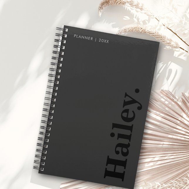 Monogram Classic Elegant Minimal Black Name Planner (Creator Uploaded)