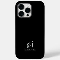 Monogram Classic Elegant Minimal Black White