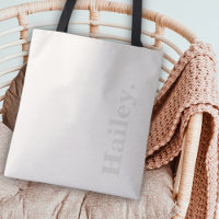 Monogram Classic Elegant Minimal Ivory White Name