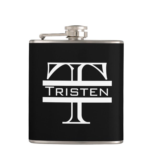 Monogram Classic Initial Modern Hip Flask (Front)
