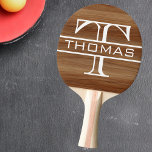 Monogram Classic Personalised Wood Ping Pong Paddle<br><div class="desc">This design may be personalised in the area provided by changing the photo and/or text. Or it can be customised by clicking Personalise this Template and then choosing the click to customise further option and delete or change the colour of the background, add text, change the text colour or style,...</div>