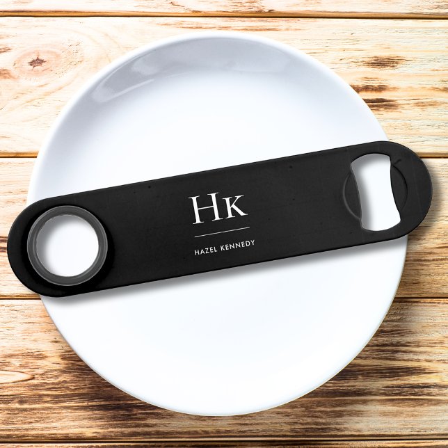 Monogram Classic Simple Modern Black Monogrammed (Creator Uploaded)
