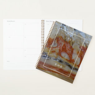 Monogram Close Up Of Petrified Wood Planner
