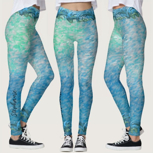 Monogram Cloudy Fog & Wave 0916 Leggings (Creator Uploaded)