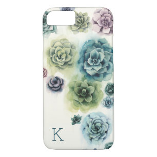 Monogram   Cluster of Succulents iPhone 8/7 Case