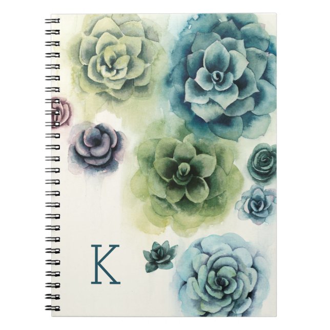 Monogram | Cluster of Succulents Notebook (Front)