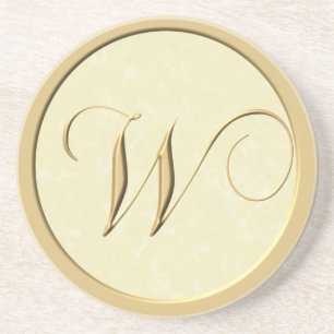 Monogram coasters - letter W