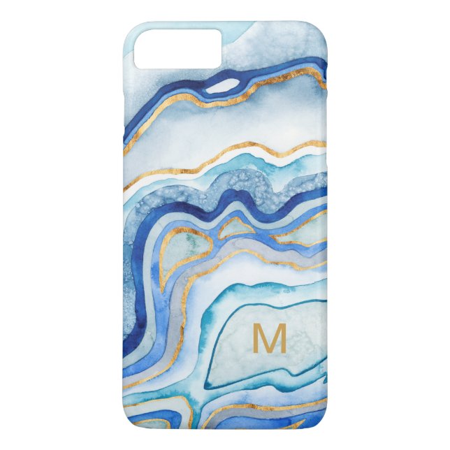Monogram | Cobalt Agate II Case-Mate iPhone Case (Back)