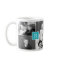 Monogram Collage Custom Photo Mug -  Turquoise