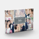 Monogram Collage Photo Block<br><div class="desc">Personalised photo gift designed by Berry Berry Sweet. Visit our site at www.berryberrysweet.com for modern stationery and custom gifts.</div>