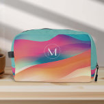 Monogram Colourful Abstract Gradients Modern  Dopp Kit<br><div class="desc">The Modern Monogram Colourful Abstract Gradients Dopp Kit Bag, crafted by PixeliaDesigns, is the perfect blend of art and utility for the active woman. Its design features vibrant, modern abstract gradients that captivate the eye, balanced with the minimalist simplicity of a personalised monogram in crisp white, ensuring your essentials stand...</div>