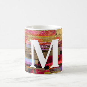Monogram Colourful Abstract Mug