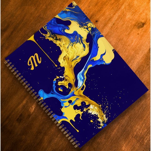 Monogram colourful blue yellow artist sketchbook notebook (Monogram colorful blue yellow artist sketchbook notebook)