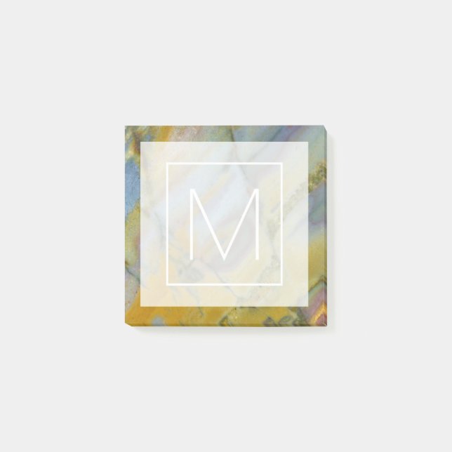 Monogram | Colourful Crayola Jasper Post-it Notes (Front)