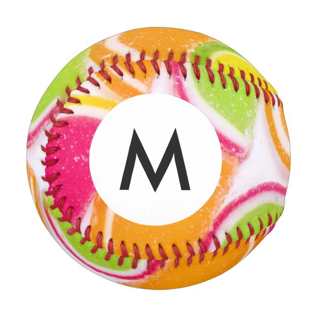 Monogram Colourful Different Jelly Candy Baseball (Front Left)