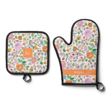 Monogram Colourful Fun Cute Floral Pattern Kids