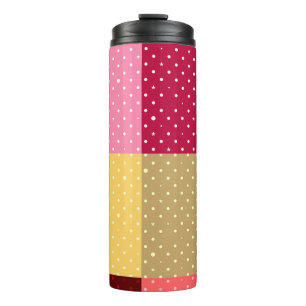 Monogram Colourful Stylish Dots Thermal Tumbler