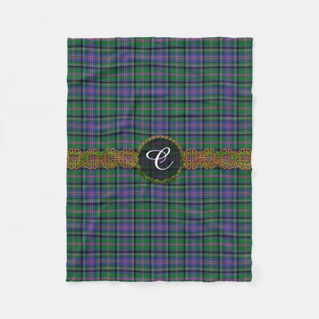 Monogram Cooper Tartan Fleece Blanket (Front)