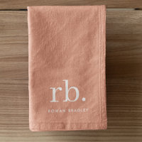Monogram Coral Peach Elegant Feminine Minimalist