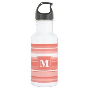 Monogram coral stripes 532 ml water bottle