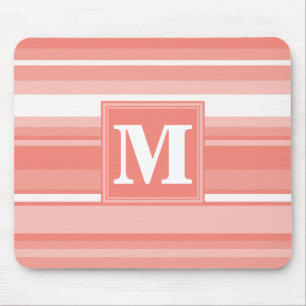 Monogram coral stripes mouse mat