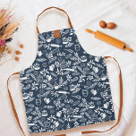 Monogram Country Style Floral Baking Pattern Blue Apron<br><div class="desc">Calling all fabulous baking queens! We've got the ultimate apron to make your kitchen adventures even more stylish! Our chic country-style floral patterned blue apron is the perfect blend of elegance and practicality. Whether you're whipping up a batch of homemade cookies or experimenting with a mouthwatering cake recipe, this apron...</div>