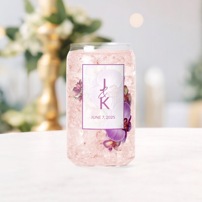 Monogram Couple Drinkware Set Can Glass (Insitu (Wedding))