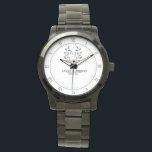 Monogram couple names Botanical Elegant Watch<br><div class="desc">Boho Style Couple Names Floral Monogram Watch – A beautifully designed personalized watch that blends bohemian charm with timeless elegance. Featuring delicate floral accents and a stylish monogram, this watch is perfect for couples celebrating love, weddings, anniversaries, or engagements. Customize it with your names, initials, and a special date to...</div>