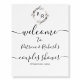Monogram Couples Shower Welcome Sign Foam Board