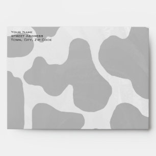 Monogram Cow Black and White Envelope